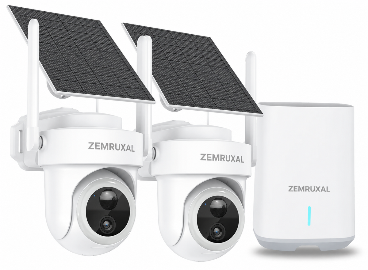 ZEMRUXAL W2 Solar Camera & HomeBase Kit